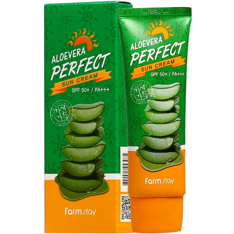 FarmStay Солнцезащитный крем AloeVera Perfect Sun Cream SPF 50+/PA+++
