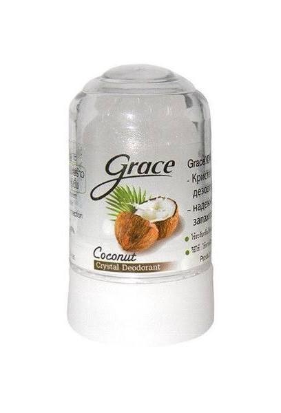 Grace Кристаллический натуральный антибактериальный дезодорант - Кокос, 50 гр