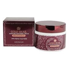 ENOUGH Крем для лица с муцином улитки Gold Shail Moisture Whitening Cream