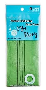 SUNG BO CLEAMY Мочалка для душа Viscose Back Bath Towel,  1 шт (90 см х 28 см)