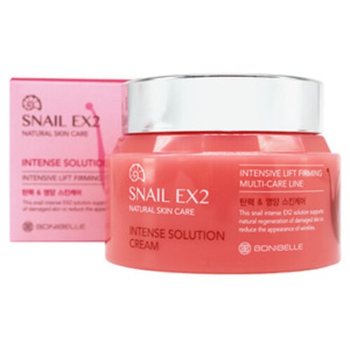 ENOUGH Крем для лица с муцином улитки – Bonibelle Snail EX2 intense solution cream, 80мл