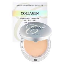 ENOUGH Пудра с коллагеном со сменным блоком сияющая - Collagen whitening moisture twoway cake#13,13г