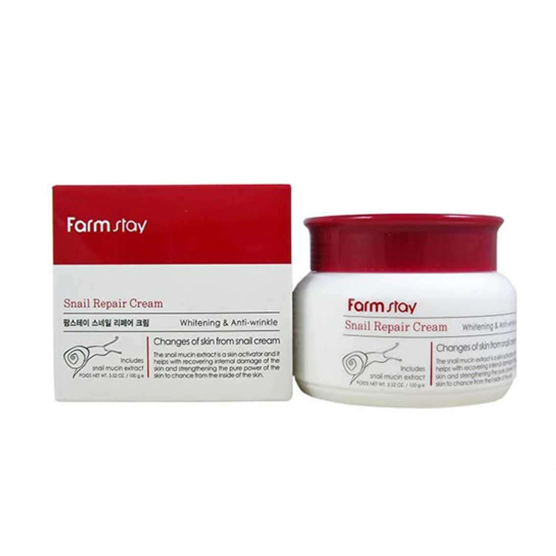 FarmStay Крем для лица восстанавливающий с улиткой Snail repair cream, 100мл