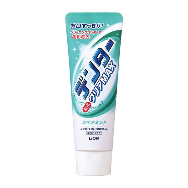 Lion Зубная паста с микропудрой (концентрированный мятный вкус) Мята Dentor Clear Max Spearmint для защиты от кариеса, 140 г