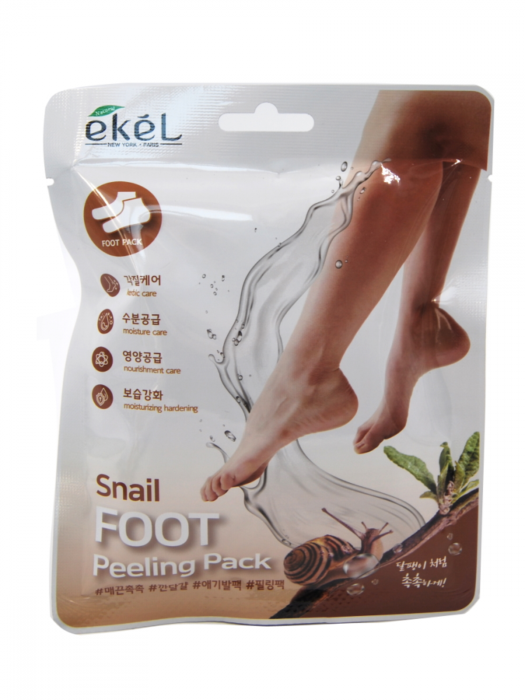 EKEL Пилинг-носочки с муцином улитки Snail Foot Peeling Pack