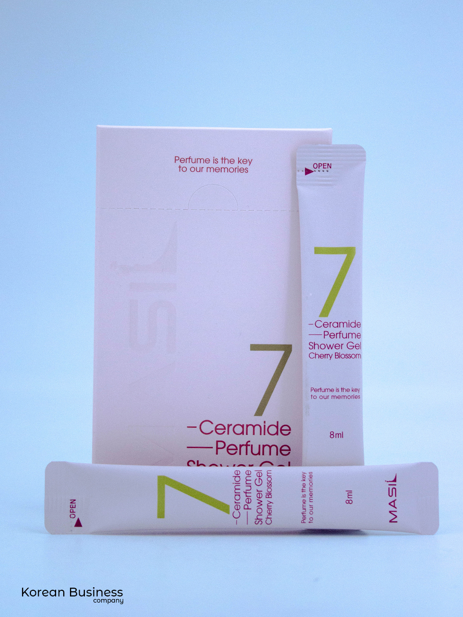 Masil Гель для душа липидный с ароматом цветущей вишни - 7 ceramide shower gel cherry blossom, 8мл