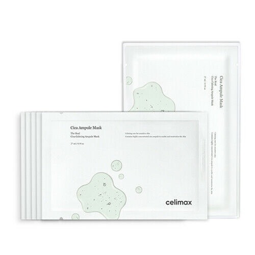CELIMAX Маска тканевая успокаивающая для лица с центеллой - Cica calming ampoule mask,27мл