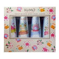 Gotaiyo Набор кремов для рук Kumo Cherry Blossom, 30 г + Honey, 30 г + Pearl, 30 г + Almond 30 г,