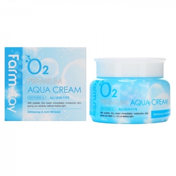 FarmStay Крем для лица увлажняющий кислородный  O2 Premium Aqua Cream