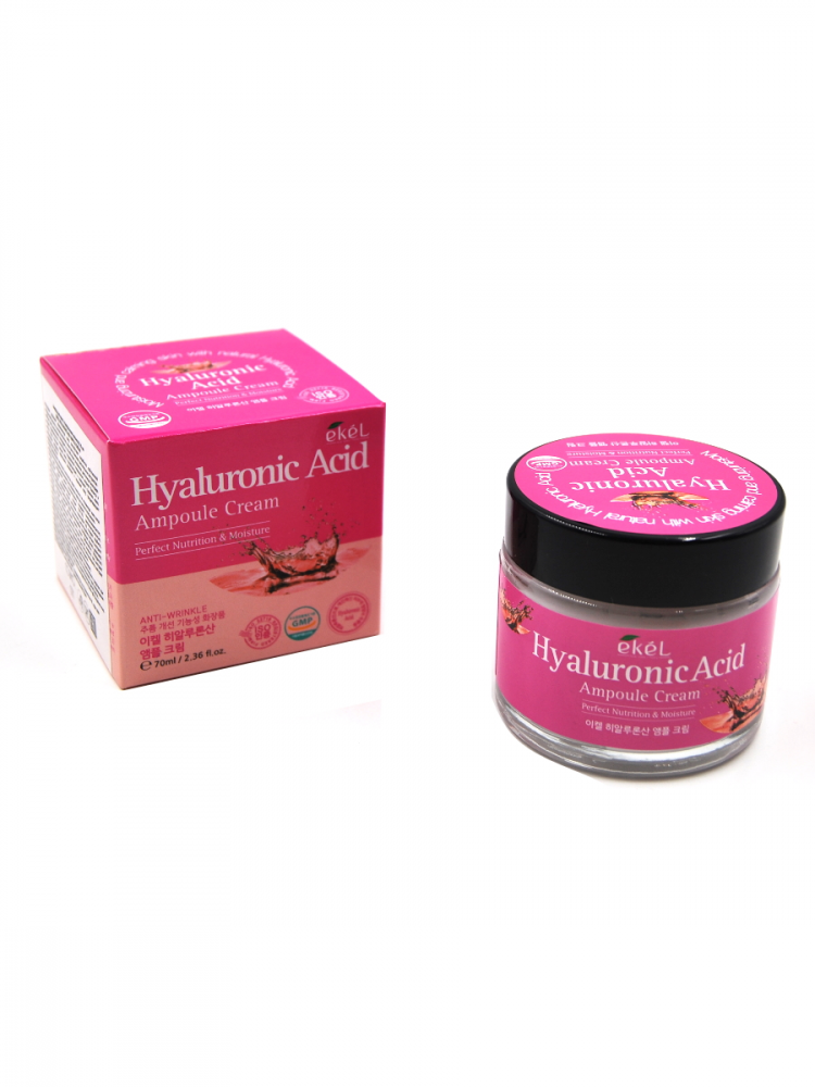 EKEL Крем для лица ампульный с гиалуроновой кислотой Hyaluronic Acid Ampule Cream