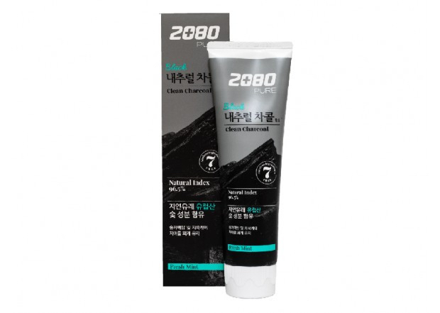 KeraSys Паста зубная с углем «отбеливание» - Dental clinic 2080 black clean charcoal, 120г