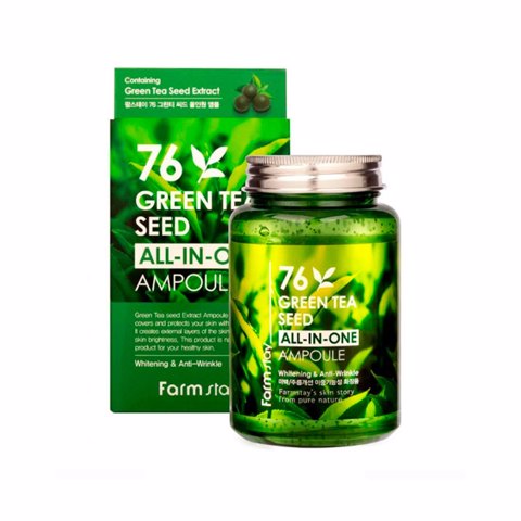 FarmStay Многофункциональная сыворотка многофункциональная с зеленым чаем - Green tea seed all-In-one ampoule, 250мл