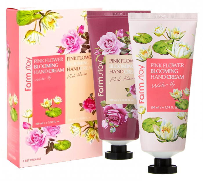 FarmStay Набор кремов для рук с экстрактами цветочных лепестков Pink Flower Blooming Hand Cream