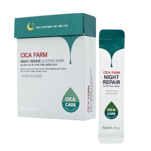 FarmStay ночная маска Восстанавливающая с центеллой азиатской Cica Farm Night Repair Sleeping M