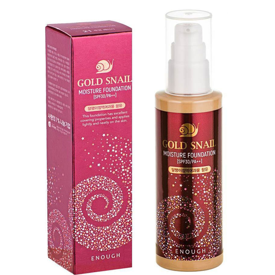 ENOUGH Тональный крем для лица МУЦИН УЛИТКИ Gold Snail Moisture Foundation SPF30 PA++ 13 тон