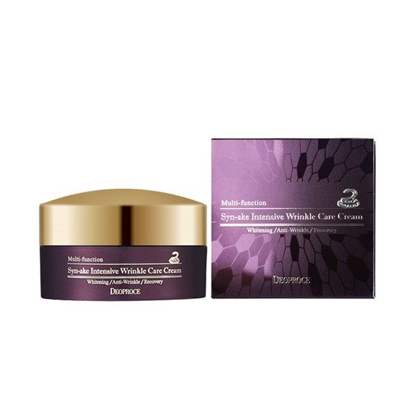 DEOPROCE Крем для лица с пептидами змеиного яда Syn-Ake Intensive Wrinkle Care Cream