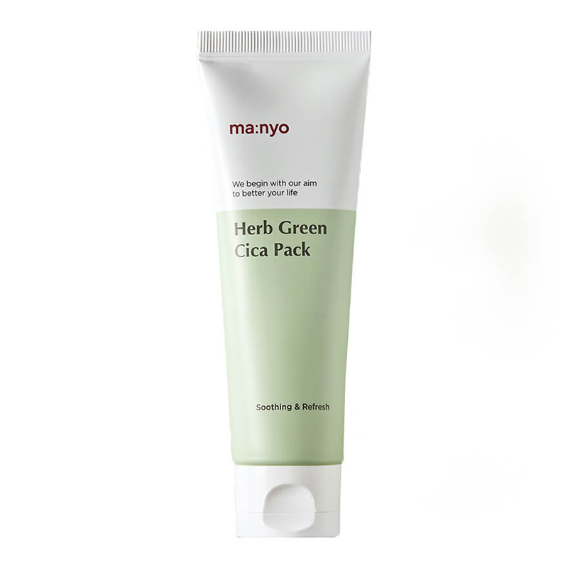 MANYO FACTORY Маска для лица с экстрактом зеленого чая Herb Green Cica Pack, 75мл