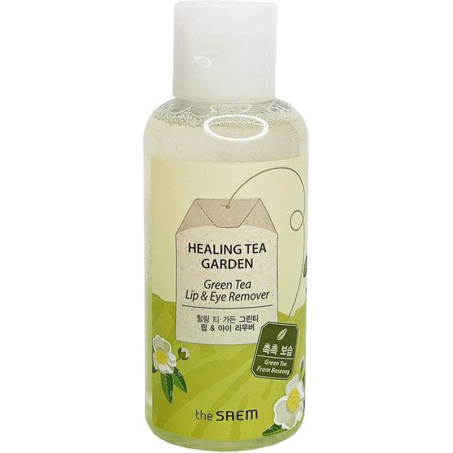 THE SAEM Средство для снятия макияжа с глаз и губ Healing Tea Garden Green Tea Lip & Eye Remover, 150 мл