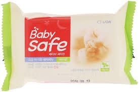 LION Мыло для застирывания детского белья с экстрактом восточных трав Baby Safe, 190 гр