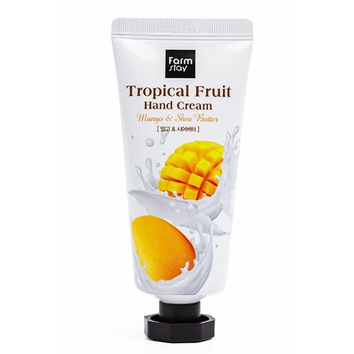 FarmStay Питательный крем для рук с маслом ши и манго Tropical Fruit Hand Cream Mango