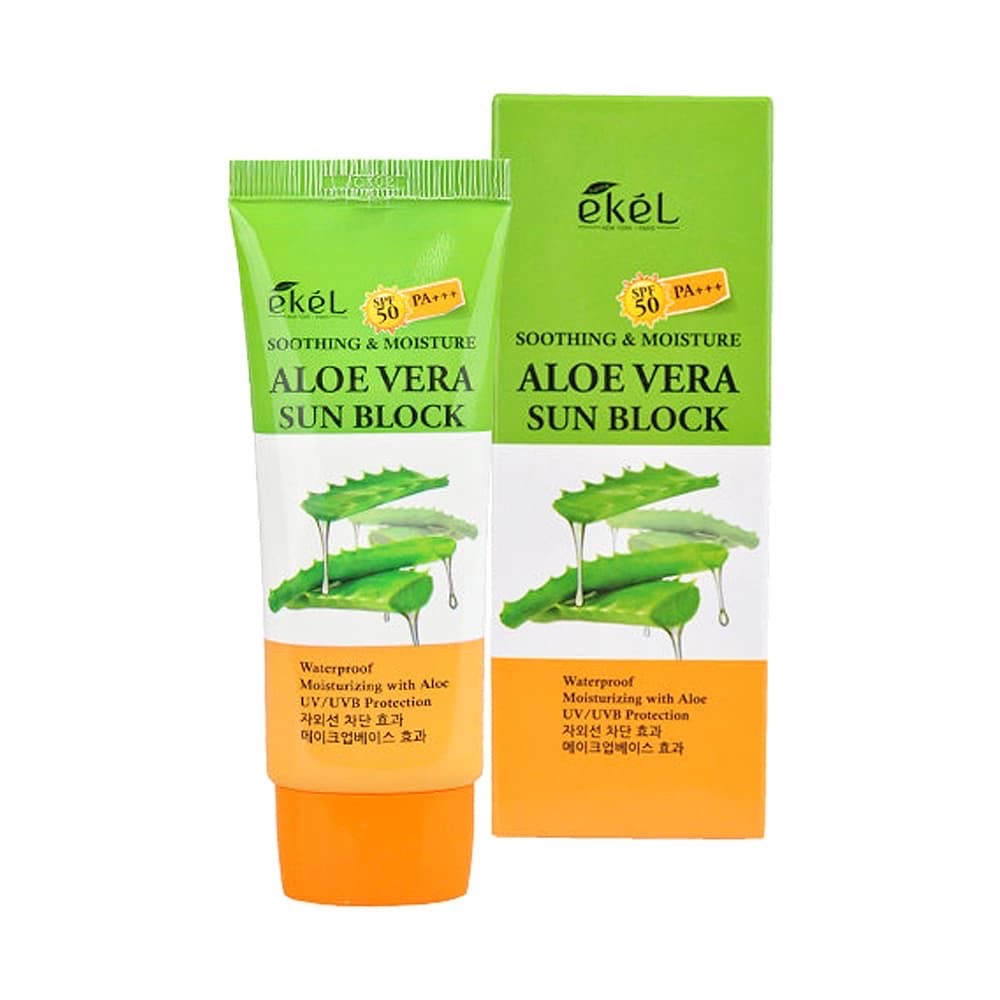 EKEL Солнцезащитный крем с алое вера Soothing & Moisture Aloe Vera Sun Block SPF 50/PA++