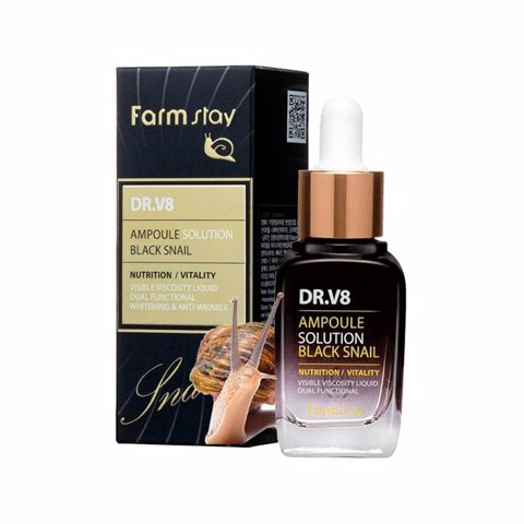 FarmStay Сыворотка для лица BLACK SNAIL DR.V8 Ampoule