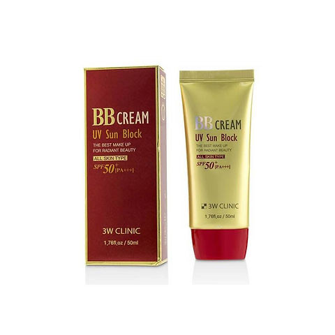 3W Clinic BB Cream UV Sun Block Солнцезащитный BB крем