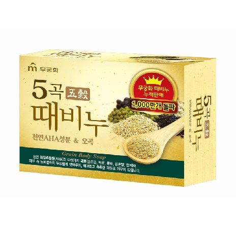 MUKUNGHWA Мыло-скраб с экстрактом пяти злаков Five Grains Scrub Soap, 100 г
