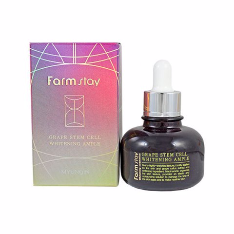 FarmStay Сыворотка с фито-стволовыми клетками Ampoule Grape Stem Cell Whitening, 50мл