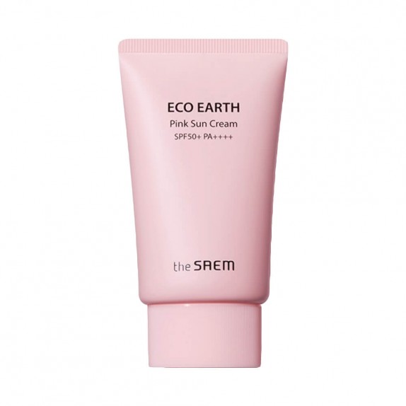 THE SAEM Солнцезащитный крем Eco Earth Pink Sun Cream SPF 50+, 50мл