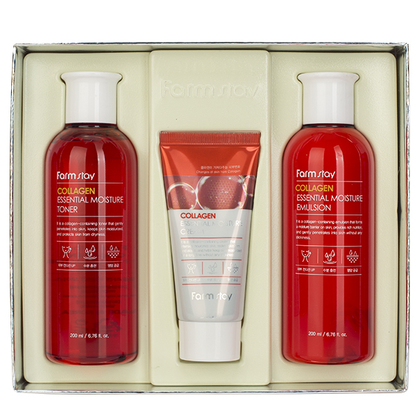 FarmStay Набор средств с коллагеном Collagen Essential Moisture Skin Care 3 Set