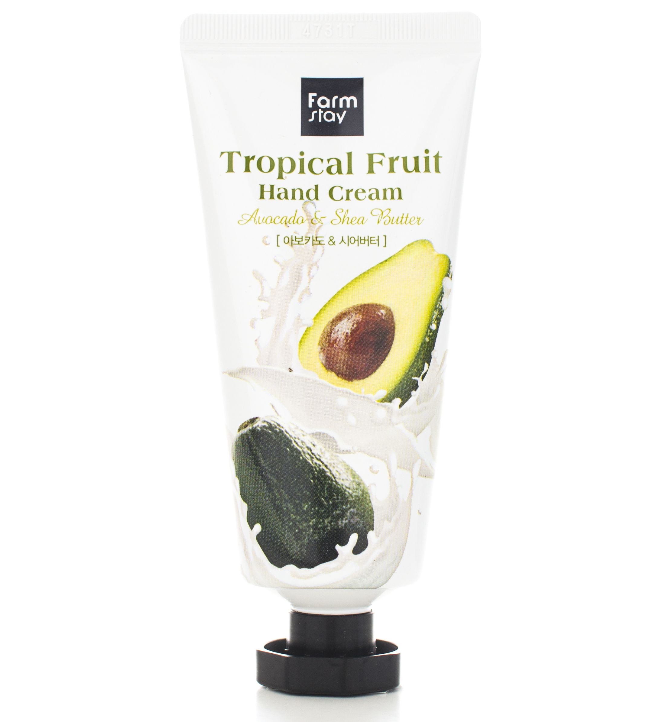 FarmStay Питательный крем для рук с маслом ши и авокадо Tropical Fruit Hand Cream Avocado